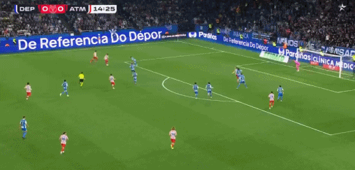 半场：马竞0-0拉科，格列兹曼、鲁杰里射门中框